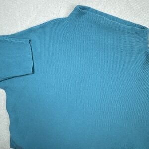 THE RESET R Label Sweater Wool Dolman Sleeve Teal Women's Size S/M Minimalist